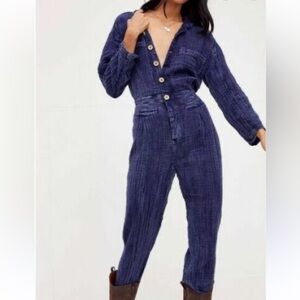 Free people Madrid double cloth one piece romper- XS